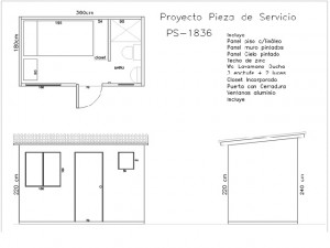 Muestra de proyecto para construcción de pieza de servicio